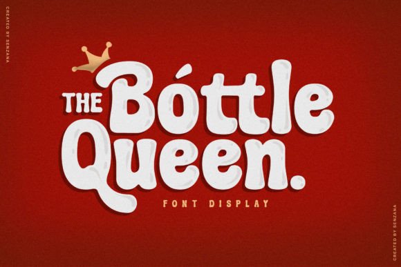Bottle Queen: A Playful Display Font for Small Business Branding