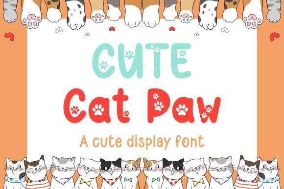 Cute Cat Paw Font Brings Playful Warmth to Editorial Design