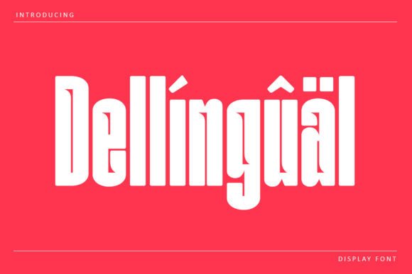Dellingual: A Bold Display Font for Handmade Products and Shop Branding