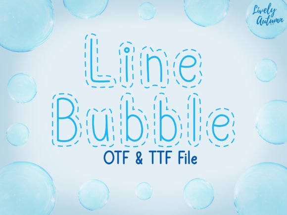 Line Bubble: A Playful Display Font for Brand Identity Design