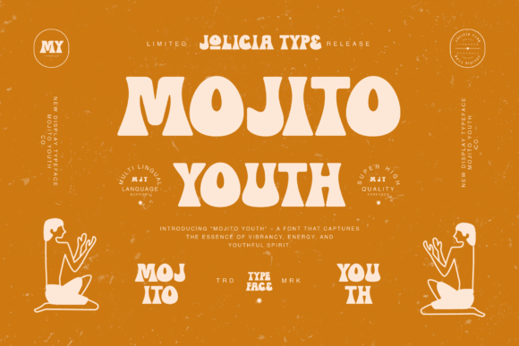 Mojito Youth Display Font for Handmade Labels and Vintage Shop Branding